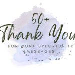 Thank You For The Opportunity